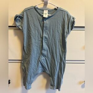 ✨ Open Edit Baby Blue Button Romper — Size 6 Months